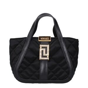 Versace Black Mini Quilted Bag with Gold Accents $1725 Retail 
Authentic Bag